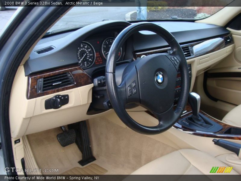Arctic Metallic / Beige 2008 BMW 3 Series 328xi Sedan