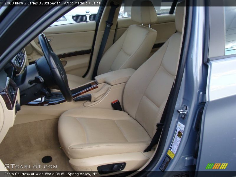 Arctic Metallic / Beige 2008 BMW 3 Series 328xi Sedan