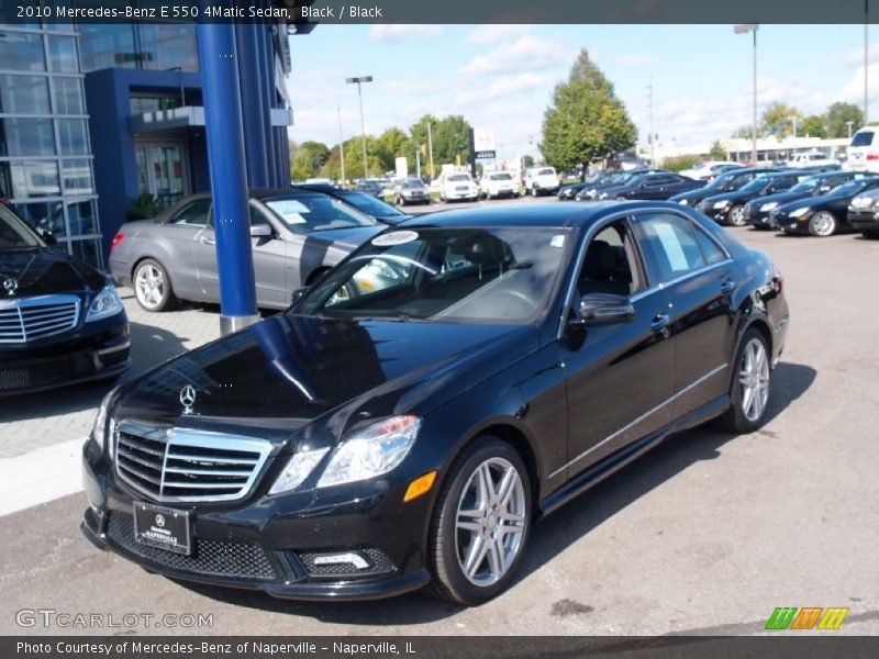 Black / Black 2010 Mercedes-Benz E 550 4Matic Sedan