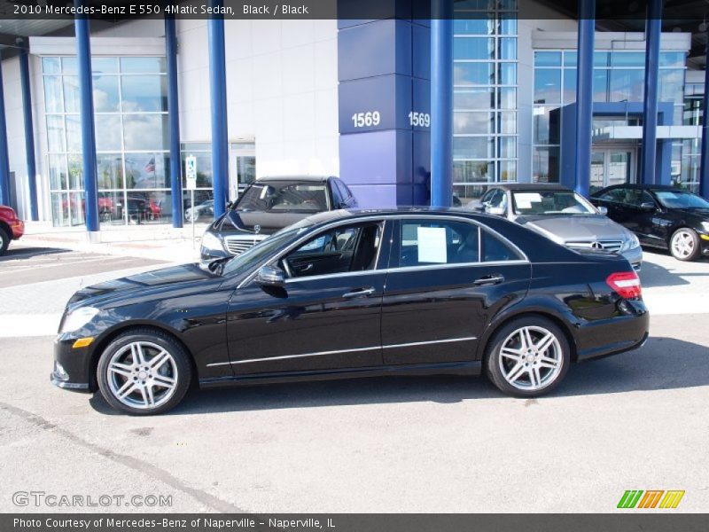 Black / Black 2010 Mercedes-Benz E 550 4Matic Sedan