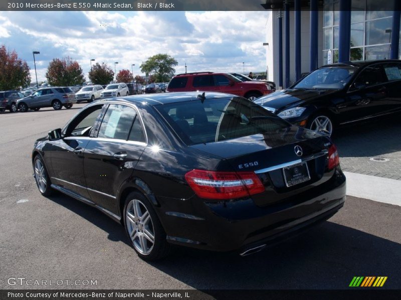 Black / Black 2010 Mercedes-Benz E 550 4Matic Sedan