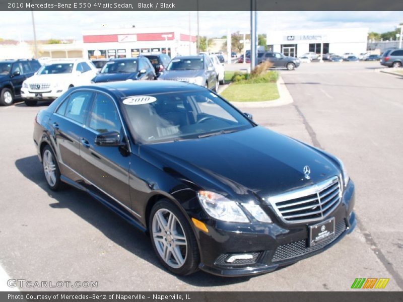 Black / Black 2010 Mercedes-Benz E 550 4Matic Sedan