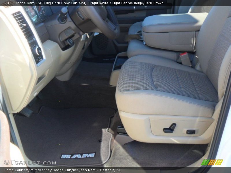 Bright White / Light Pebble Beige/Bark Brown 2012 Dodge Ram 1500 Big Horn Crew Cab 4x4