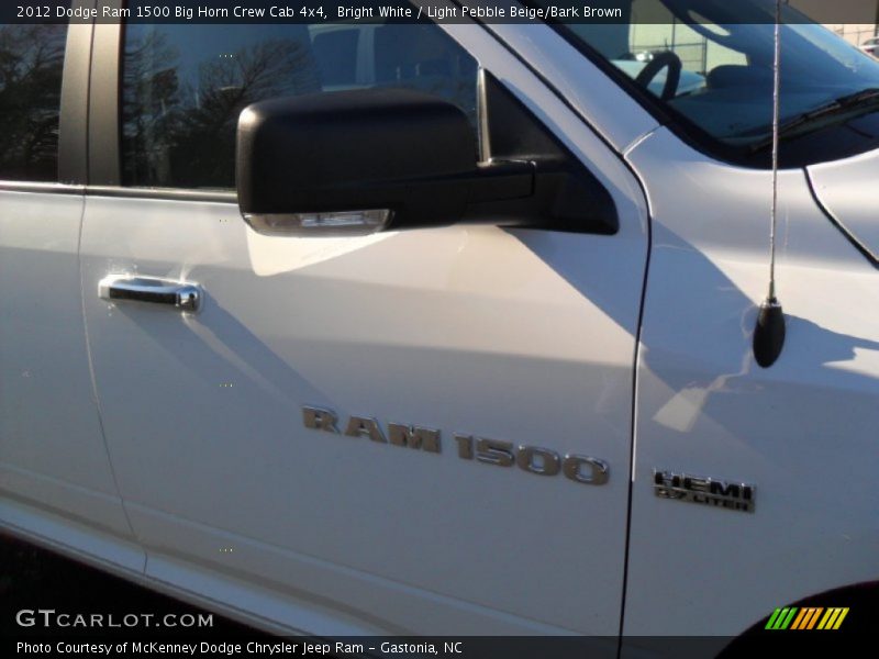 Bright White / Light Pebble Beige/Bark Brown 2012 Dodge Ram 1500 Big Horn Crew Cab 4x4