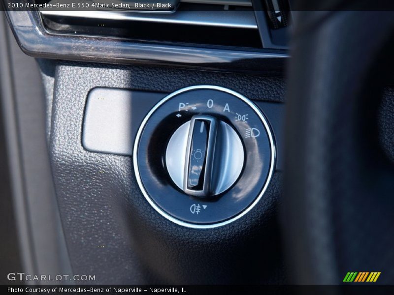 Controls of 2010 E 550 4Matic Sedan