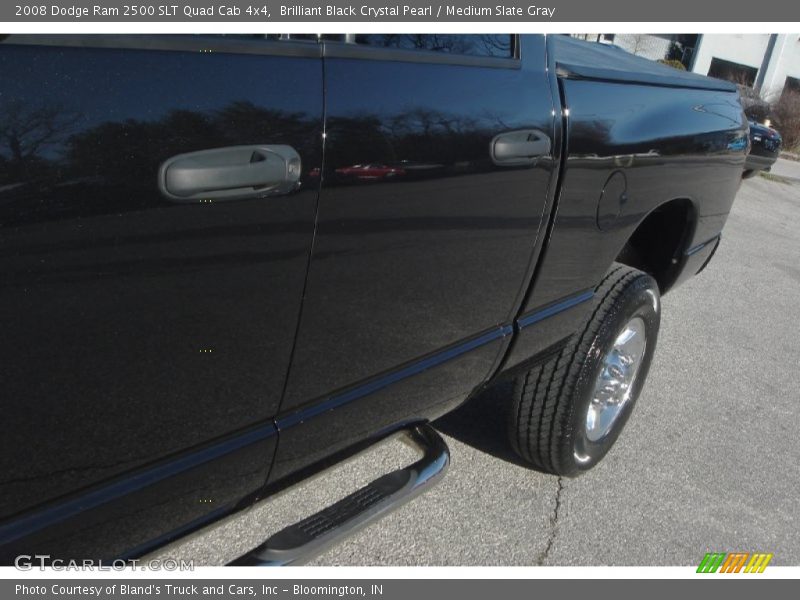 Brilliant Black Crystal Pearl / Medium Slate Gray 2008 Dodge Ram 2500 SLT Quad Cab 4x4