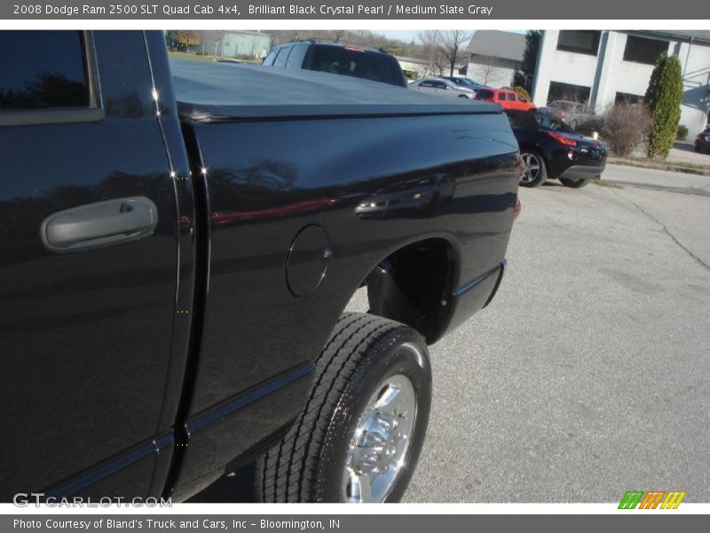 Brilliant Black Crystal Pearl / Medium Slate Gray 2008 Dodge Ram 2500 SLT Quad Cab 4x4