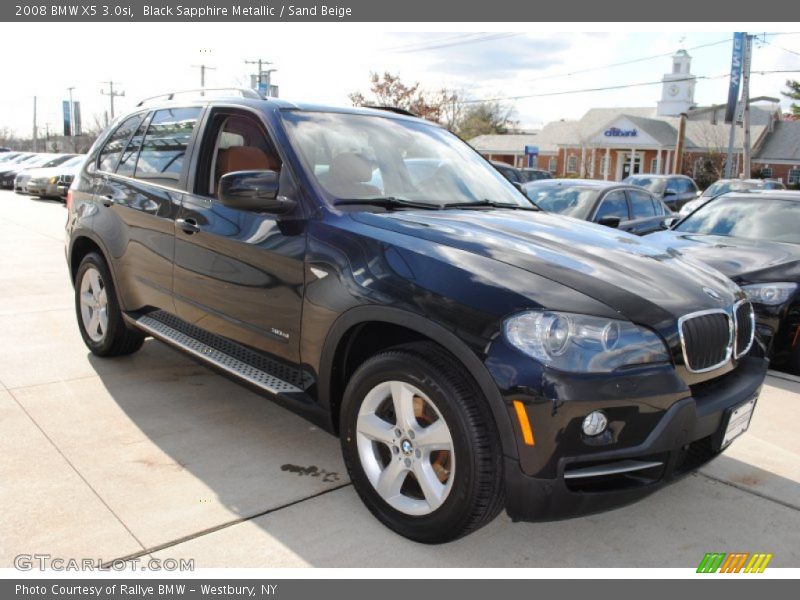 Black Sapphire Metallic / Sand Beige 2008 BMW X5 3.0si