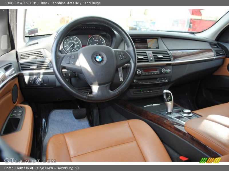 Black Sapphire Metallic / Sand Beige 2008 BMW X5 3.0si