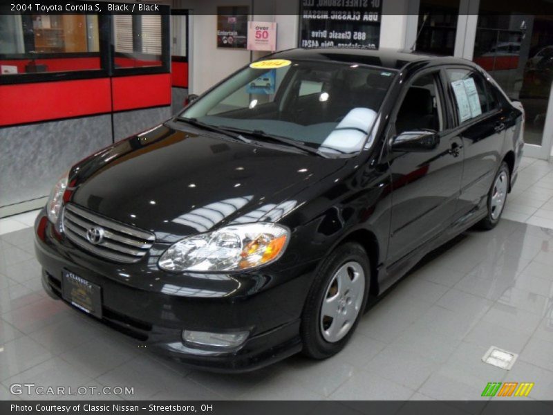 Black / Black 2004 Toyota Corolla S