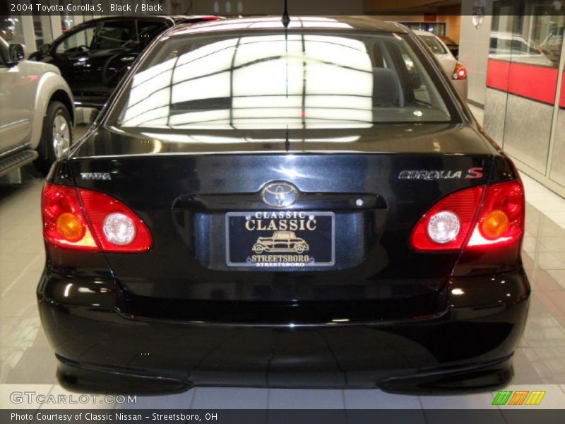 Black / Black 2004 Toyota Corolla S