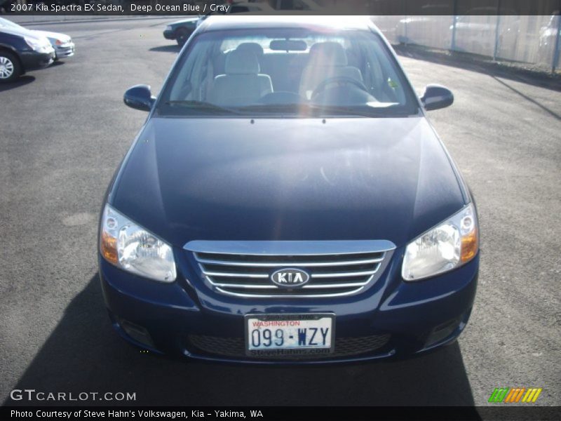 Deep Ocean Blue / Gray 2007 Kia Spectra EX Sedan