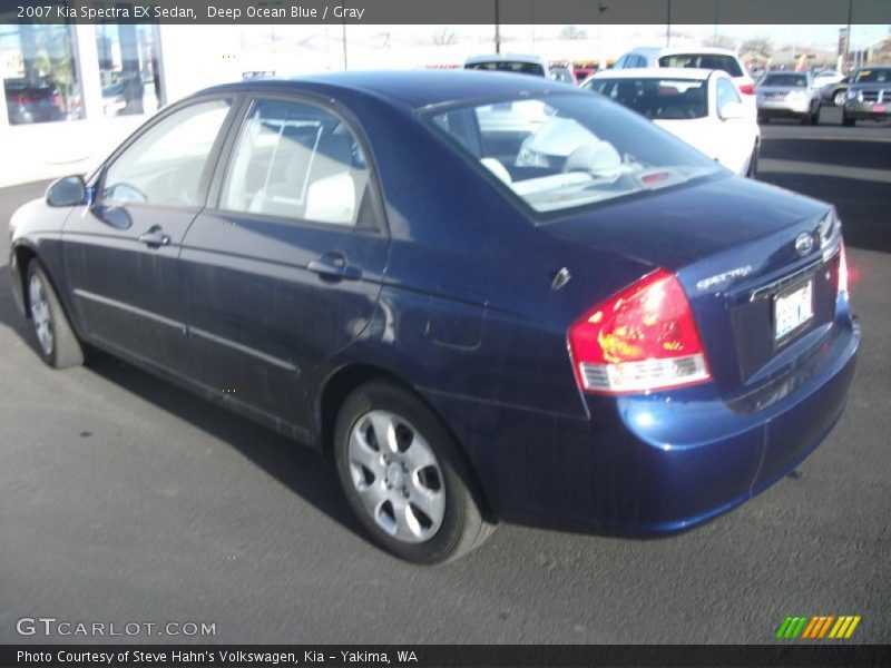 Deep Ocean Blue / Gray 2007 Kia Spectra EX Sedan