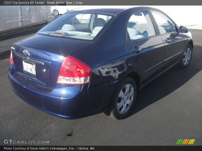 Deep Ocean Blue / Gray 2007 Kia Spectra EX Sedan