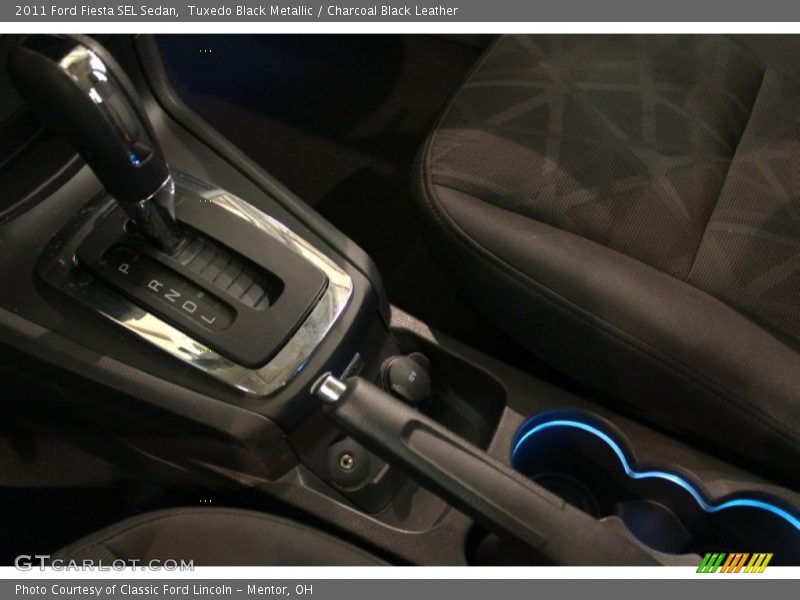 Tuxedo Black Metallic / Charcoal Black Leather 2011 Ford Fiesta SEL Sedan