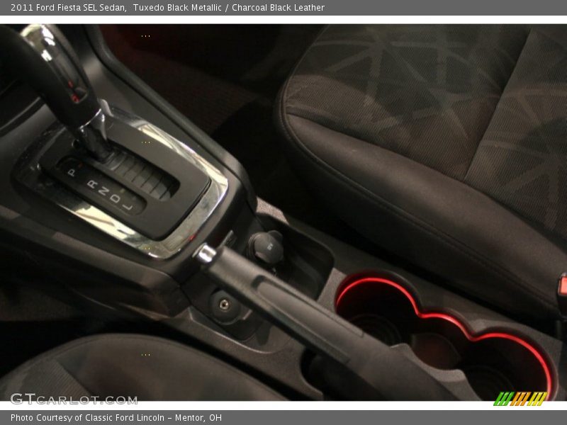 Tuxedo Black Metallic / Charcoal Black Leather 2011 Ford Fiesta SEL Sedan