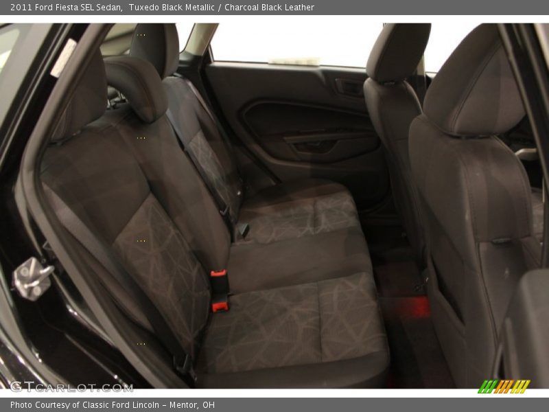 Tuxedo Black Metallic / Charcoal Black Leather 2011 Ford Fiesta SEL Sedan