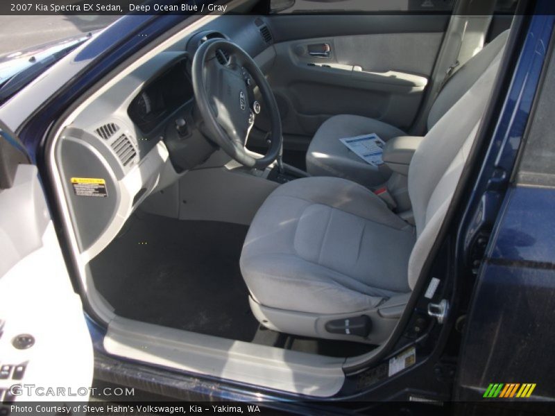 Deep Ocean Blue / Gray 2007 Kia Spectra EX Sedan