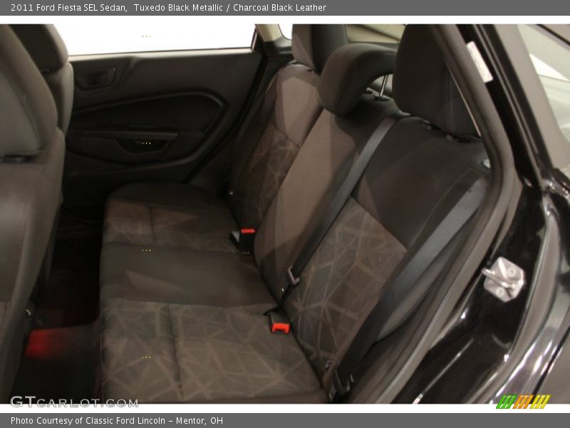 Tuxedo Black Metallic / Charcoal Black Leather 2011 Ford Fiesta SEL Sedan