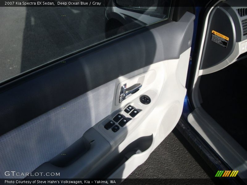 Deep Ocean Blue / Gray 2007 Kia Spectra EX Sedan