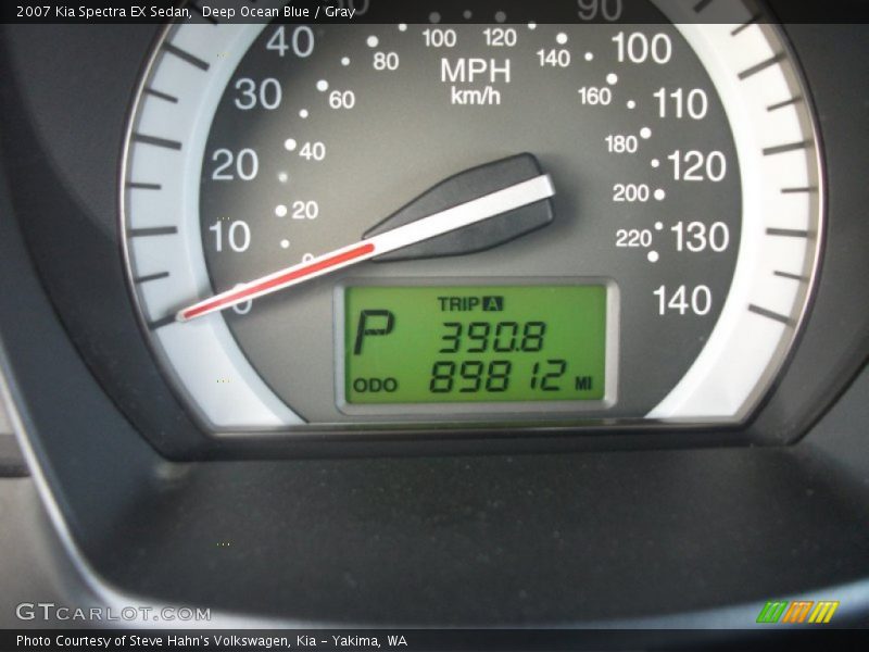 Deep Ocean Blue / Gray 2007 Kia Spectra EX Sedan