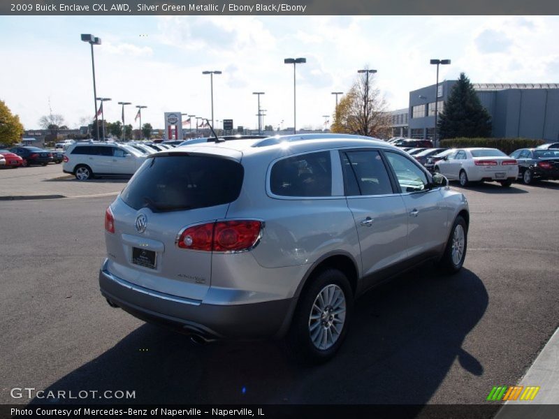 Silver Green Metallic / Ebony Black/Ebony 2009 Buick Enclave CXL AWD