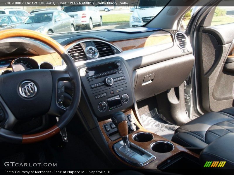 Silver Green Metallic / Ebony Black/Ebony 2009 Buick Enclave CXL AWD