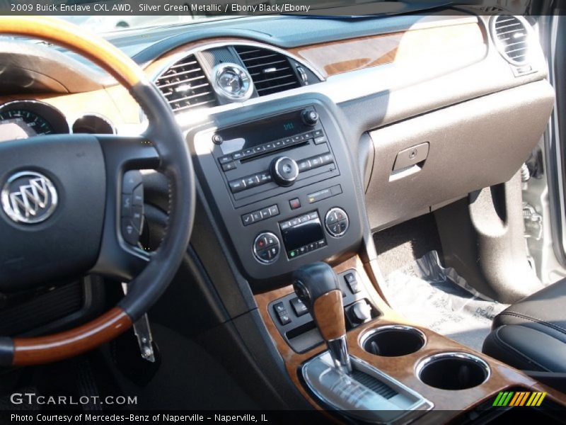 Silver Green Metallic / Ebony Black/Ebony 2009 Buick Enclave CXL AWD