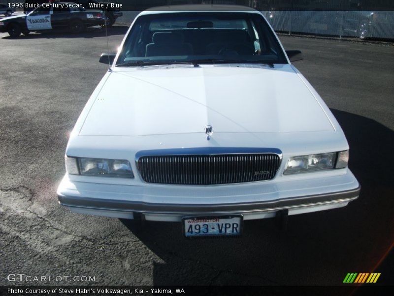 White / Blue 1996 Buick Century Sedan