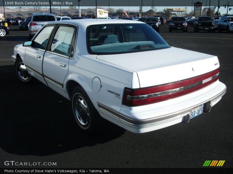 White / Blue 1996 Buick Century Sedan
