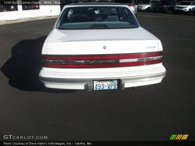White / Blue 1996 Buick Century Sedan