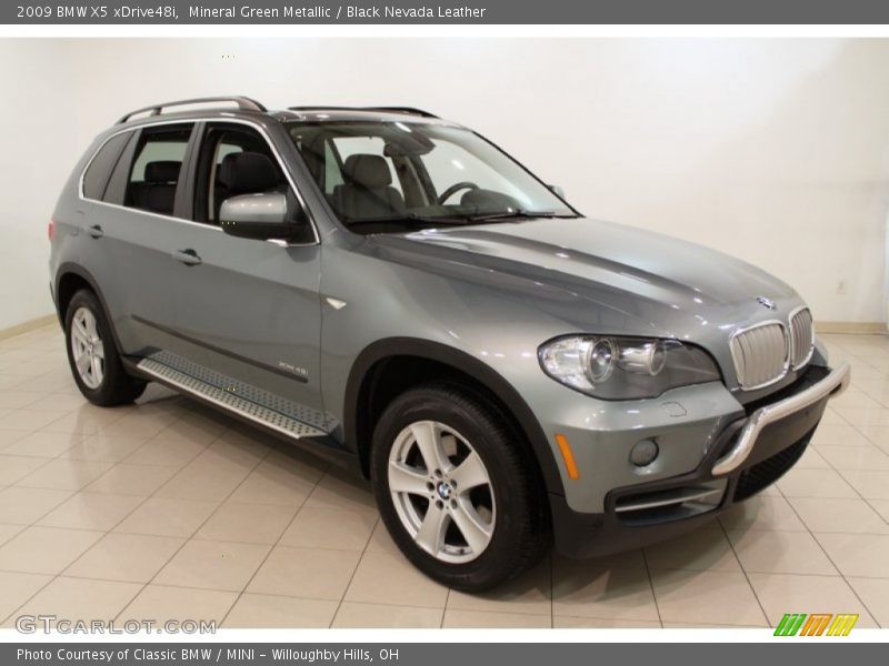 Mineral Green Metallic / Black Nevada Leather 2009 BMW X5 xDrive48i