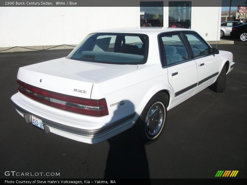 White / Blue 1996 Buick Century Sedan