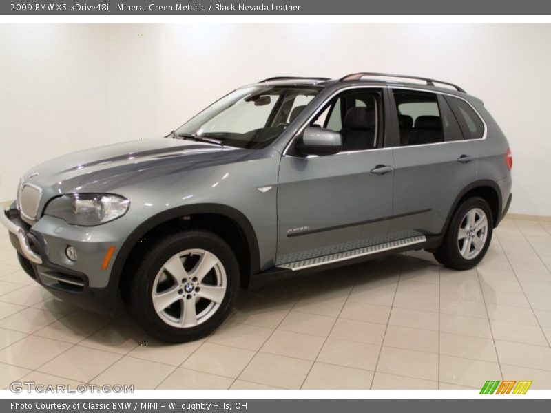Mineral Green Metallic / Black Nevada Leather 2009 BMW X5 xDrive48i