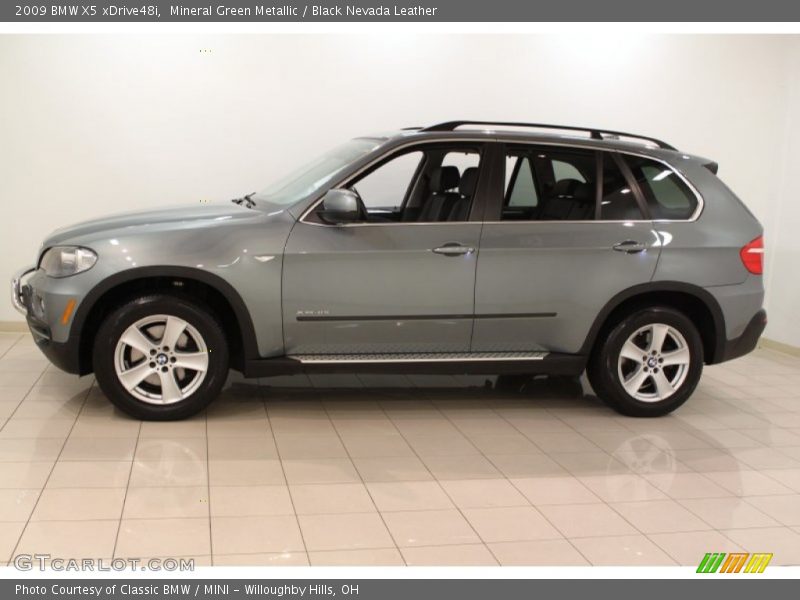 Mineral Green Metallic / Black Nevada Leather 2009 BMW X5 xDrive48i