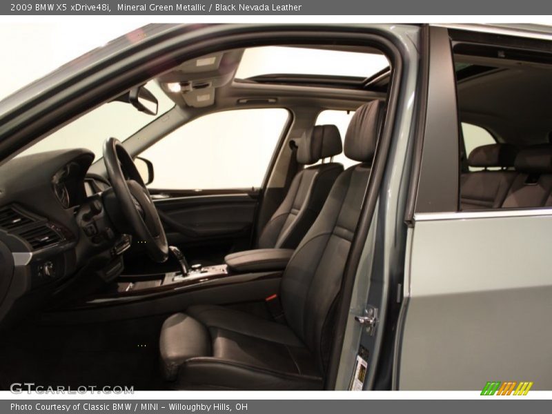 Mineral Green Metallic / Black Nevada Leather 2009 BMW X5 xDrive48i