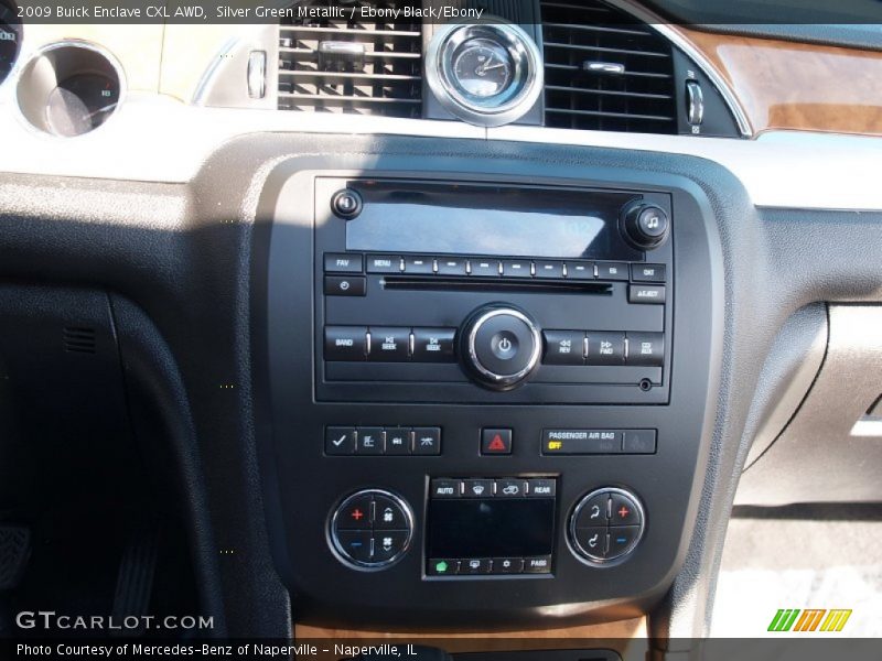 Silver Green Metallic / Ebony Black/Ebony 2009 Buick Enclave CXL AWD