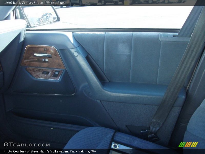 White / Blue 1996 Buick Century Sedan