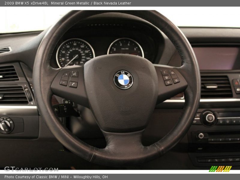 Mineral Green Metallic / Black Nevada Leather 2009 BMW X5 xDrive48i