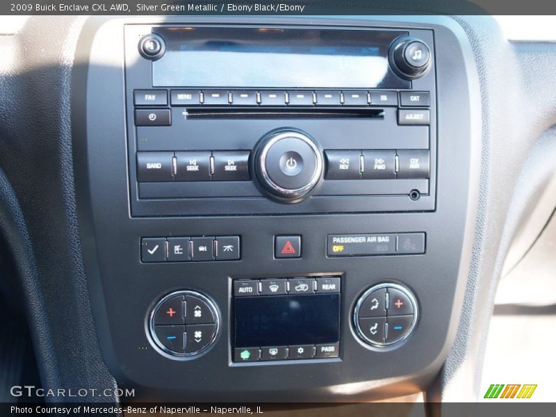 Silver Green Metallic / Ebony Black/Ebony 2009 Buick Enclave CXL AWD