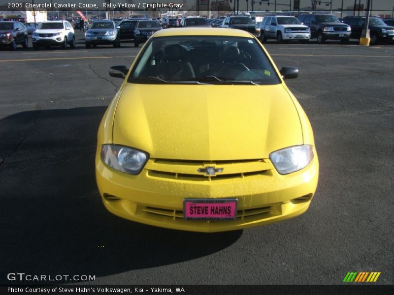 Rally Yellow / Graphite Gray 2005 Chevrolet Cavalier Coupe