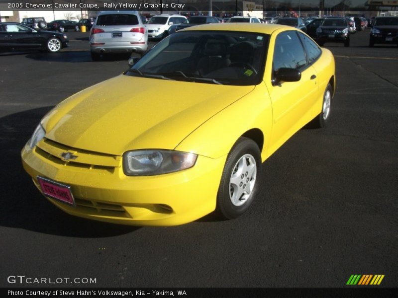 Rally Yellow / Graphite Gray 2005 Chevrolet Cavalier Coupe