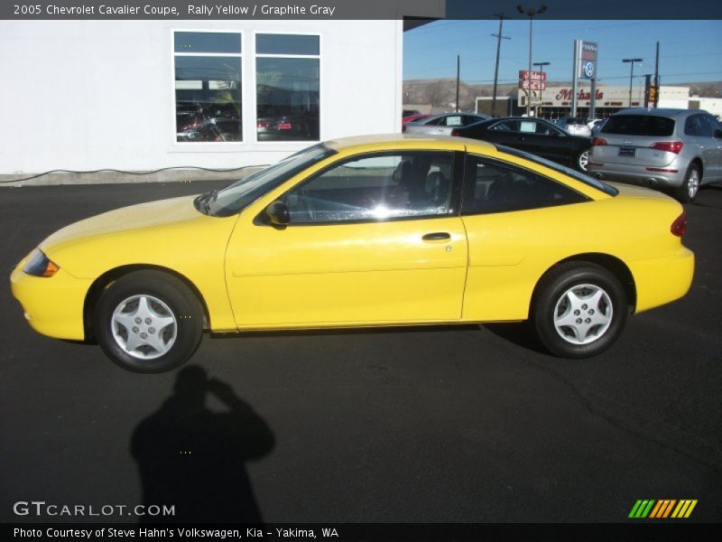 Rally Yellow / Graphite Gray 2005 Chevrolet Cavalier Coupe