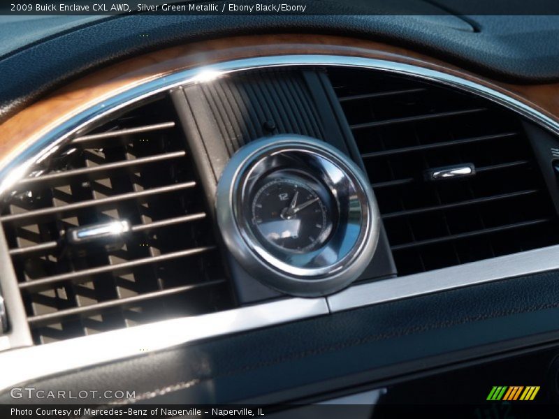 Silver Green Metallic / Ebony Black/Ebony 2009 Buick Enclave CXL AWD