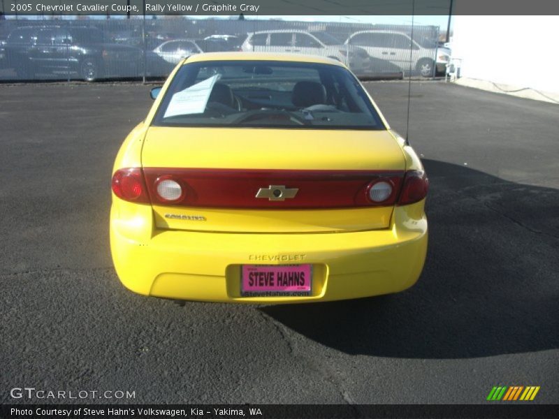 Rally Yellow / Graphite Gray 2005 Chevrolet Cavalier Coupe