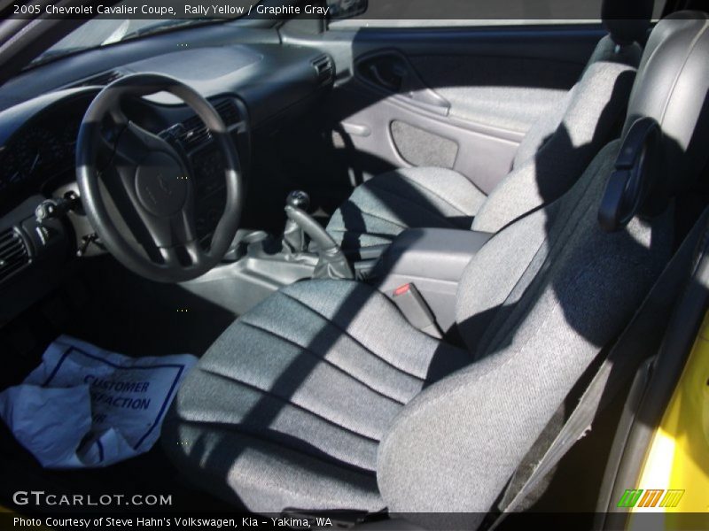 Rally Yellow / Graphite Gray 2005 Chevrolet Cavalier Coupe