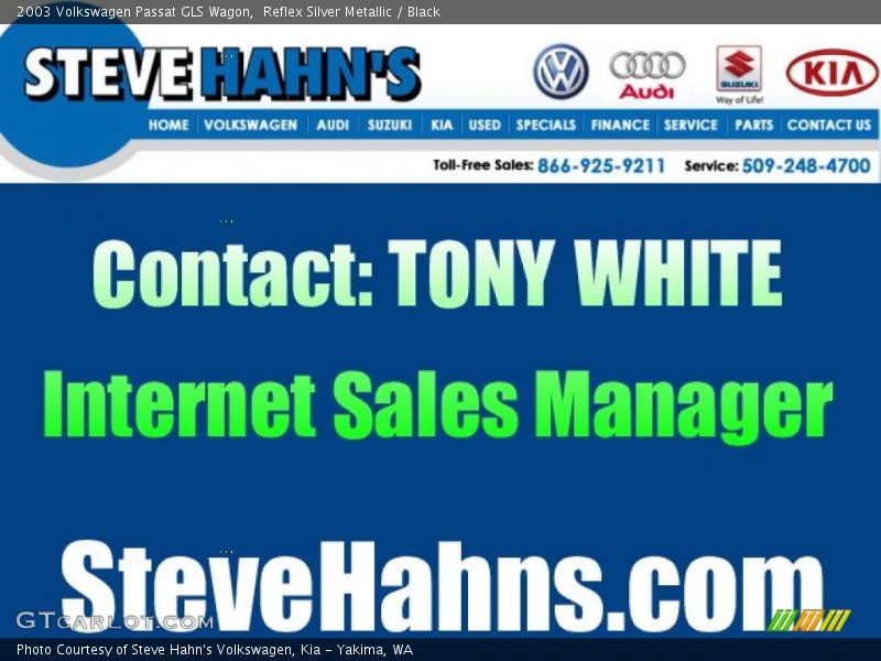 Reflex Silver Metallic / Black 2003 Volkswagen Passat GLS Wagon