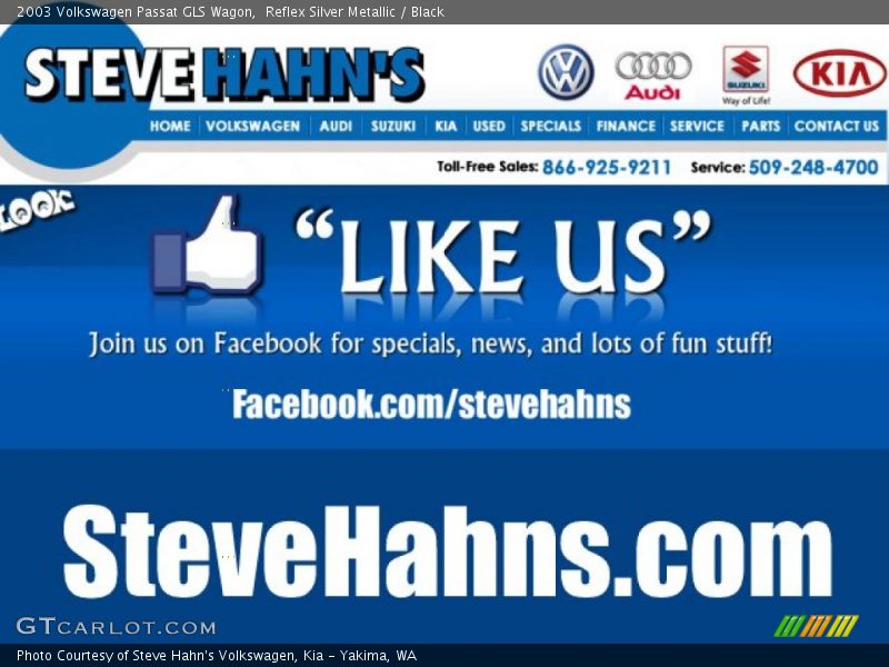 Reflex Silver Metallic / Black 2003 Volkswagen Passat GLS Wagon