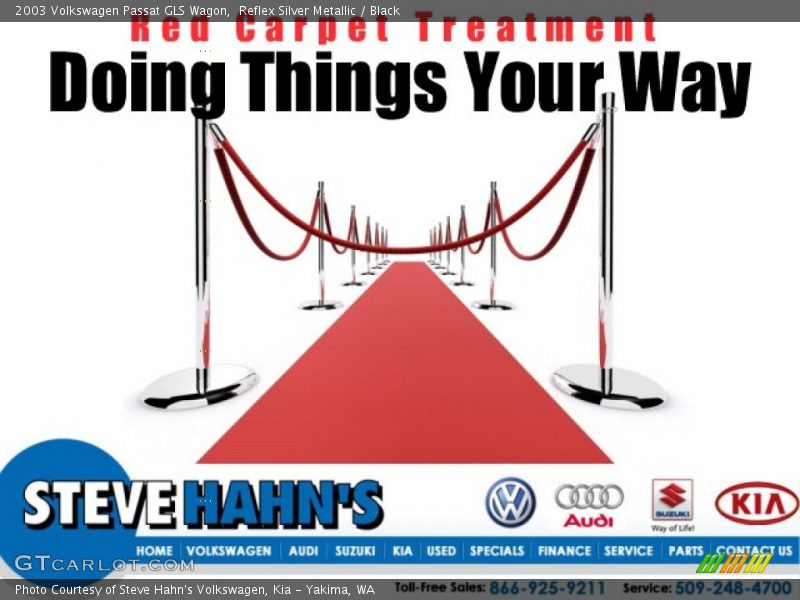 Reflex Silver Metallic / Black 2003 Volkswagen Passat GLS Wagon