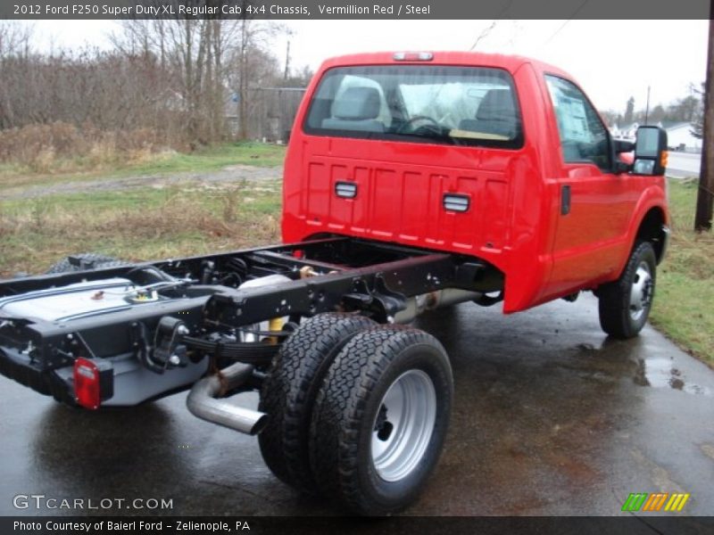  2012 F250 Super Duty XL Regular Cab 4x4 Chassis Vermillion Red